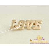 ЖІноча золота булавка/шпилька "LOVE" без вставок 1,36 г. бш358і